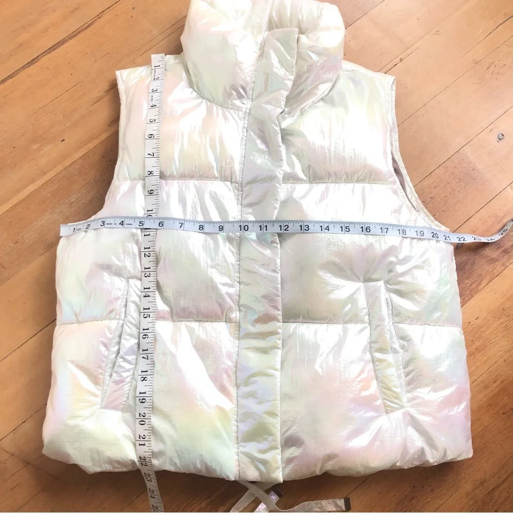 Noize Puffer Aurora opal iridescent puffer vest | Sz M - Picture 16 of 16